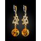 Designer Bicolor Amber Earrings, image , picture 3