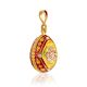 Bright Gilded Egg Pendant With Enamel And Crystals The Romanov, image , picture 3