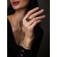 Geometric Golden Ring With Synthetic Garnet, Ring Size: 8.5 / 18.5, image , picture 6
