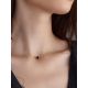 Invisible Line Necklace With Black Square Crystal The Aurora, Length: 40, image , picture 4