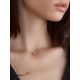 Minimalistic Invisible Necklace With Drop Crystal Pendant The Aurora Collection, Length: 40, image , picture 5