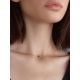 Invisible Necklace With Blue Crystal Snowflake The Aurora, Length: 39, image , picture 4