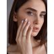 Classic Golden Ring With White Crystal, Ring Size: 6 / 16.5, image , picture 4