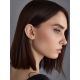 Bold White Crystals Stud Earrings In Gold, image , picture 4