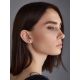 Bold White Crystal Stud Earrings In Gold, image , picture 4