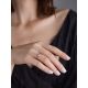 Golden Ring With Diamond Centerstone, Ring Size: 6 / 16.5, image , picture 3