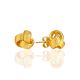 Chic Gilded Stud Earrings The Silk, image 
