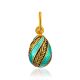 Classy Light Blue Enamel Egg Pendant The Romanov, image 