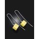 Stylish Threader Earrings With Milky Amber, image , picture 2