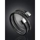 Blackened Spring Ring The Twist, Ring Size: 5.5 / 16, image , picture 2
