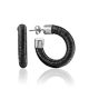 Solid Blackened Hoop Earrings The Twist, image 