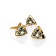 Bold Golden Earrings With Citrine, image , picture 4