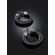 Solid Blackened Hoop Earrings The Twist, image , picture 2