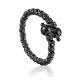 Bold Coiled Ring The Sparkling black edition, Ring Size: 6 / 16.5, image 