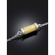 Stylish Chain Bracelet With Milky Colored Amber, image , picture 2