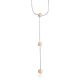 Chic Pinkish Pearl Tie Necklace The Oceania, image 