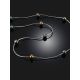 Fabulous Black Pearl Chain Necklace The Oceania, image , picture 2