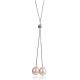 Elegant Tie Necklace With Pearl The Oceania, image 