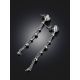 Cute Heart Earrings With Beaded Chains The Sparkling, image , picture 2