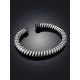 Silicone Cuff Bracelet With Blackened Silver The Supernova, image , picture 2