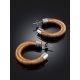 Designer Half Hoop Earrings With Gilding The Supernova, image , picture 2