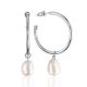Gorgeous Hoop Earrings With Baroque Pearl The Oceania, image 
