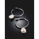 Gorgeous Hoop Earrings With Baroque Pearl The Oceania, image , picture 2