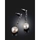 Stylish Chain Earrings With Baroque Pearl The Oceania, image , picture 2
