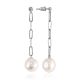 Stylish Chain Earrings With Baroque Pearl The Oceania, image 