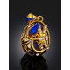 Enamel Dragonfly Motif Egg Pendant With Shimmering Crystals The Romanov, image , picture 2
