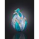 Bright Blue Enamel Egg Shaped Pendant The Romanov, image , picture 2
