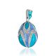 Bright Blue Enamel Egg Shaped Pendant The Romanov, image , picture 4
