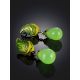 Bold Green Quartzite Earrings With Enamel, image , picture 2