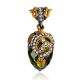 Snake Motif Pendant With Faceted Green Crystal The Romanov, image 