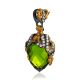 Snake Motif Pendant With Faceted Green Crystal The Romanov, image , picture 3