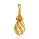 Swirl Motif Gilded Egg Pendant With White Enamel And Crystals The Romanov, image , picture 3
