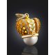 Shimmering Crown Pendant With Pearl And Crystals The Romanov, image , picture 2