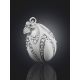 Regal Design White Enamel Egg Pendant With Crystals The Romanov, image , picture 2