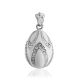 Regal Design White Enamel Egg Pendant With Crystals The Romanov, image 