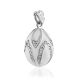 Regal Design White Enamel Egg Pendant With Crystals The Romanov, image , picture 3