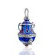 Samovar Pendant With Blue Enamel And Crystals The Romanov, image 