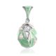 Lily Of The Valley Motif Enamel Egg Pendant With Pearls The Romanov, image 