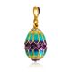 Colorful Enamel Egg Pendant With Crystals And Garnet The Romanov, image , picture 3