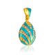 Bright Gold-Plated Egg Pendant With Enamel And Crystals The Romanov, image , picture 3