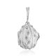 White Enamel Locket Pendant With Tiny Cross The Romanov, image 