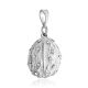 White Enamel Locket Pendant With Tiny Cross The Romanov, image , picture 4