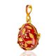 Chic Red Enamel Locket Pendant With Tiny Gilded Frog The Romanov, image , picture 3