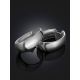 Glossy Medium Size Hoop Earrings The Silk, image , picture 2