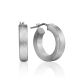 Bold Matte Texture Hoop Earrings The Silk, image 