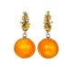 Designer Earrings With Luminous Baltic Amber, image 
